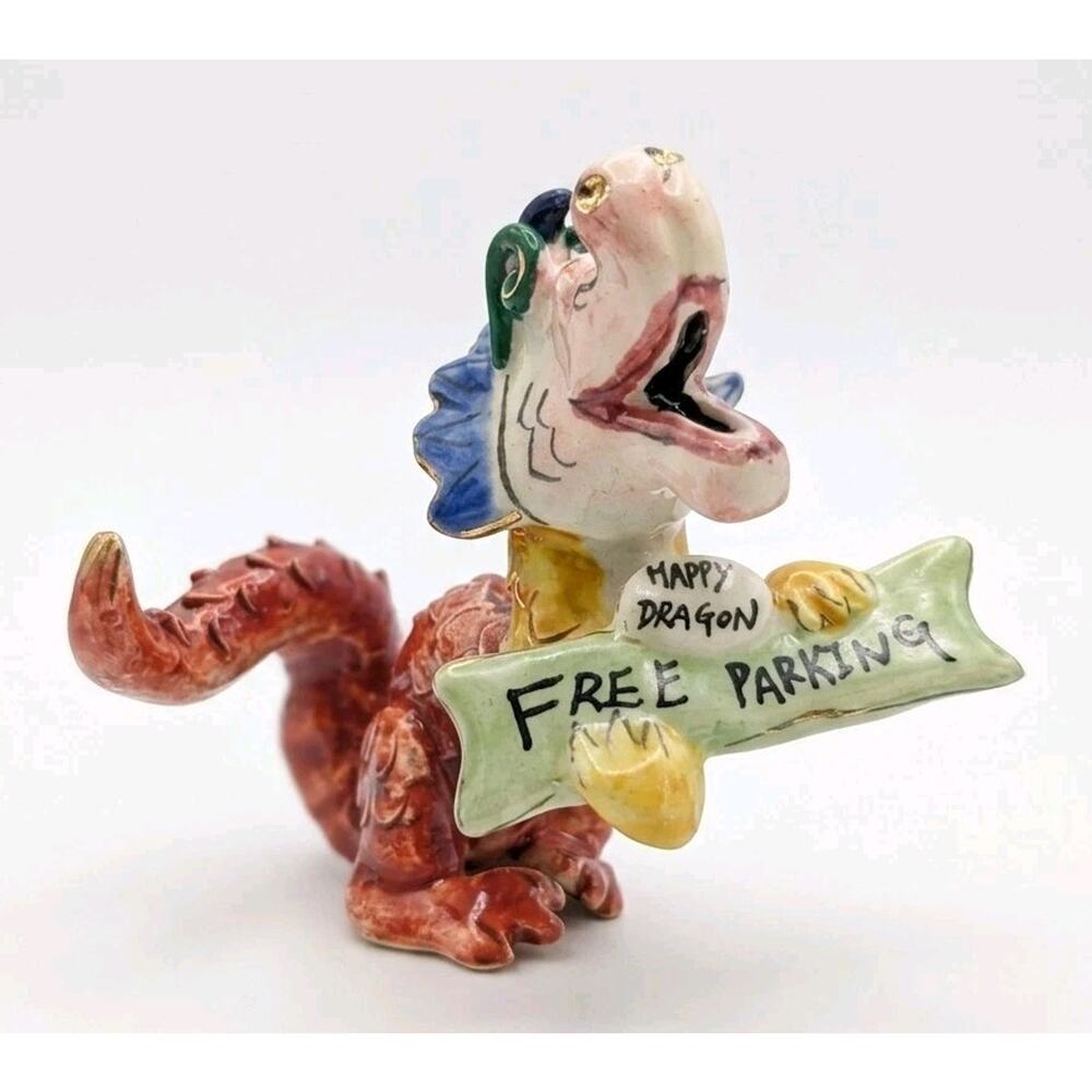 Blue Sky Clayworks Happy Dragon Candle Snuffer Figurine Heather Goldminc 2002